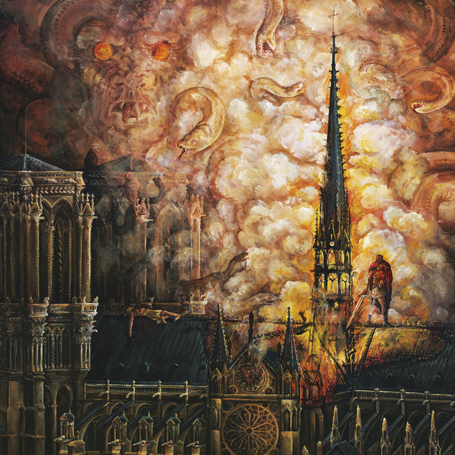 Temples Colliding in Fire