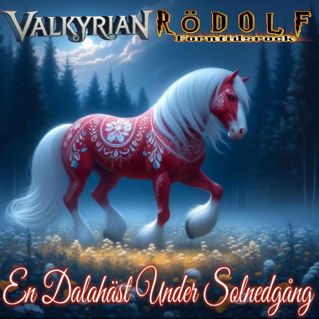 En Dalahäst Under Solnedgång