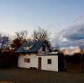 in a cold cottage, in the dirt, in outer space